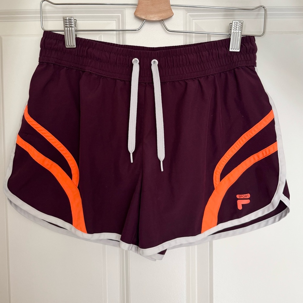 Fila Sport Maroon and orange Running Shorts